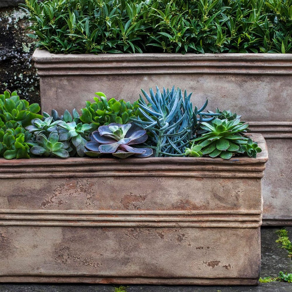 rectangular clay planter pots Antico Rectangular Planter Set of 2