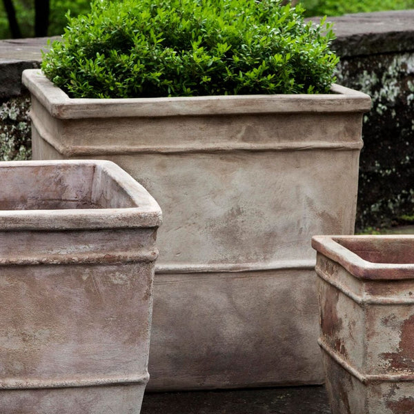 Antico Square Planter Set of 3 - Outdoor Art Pros