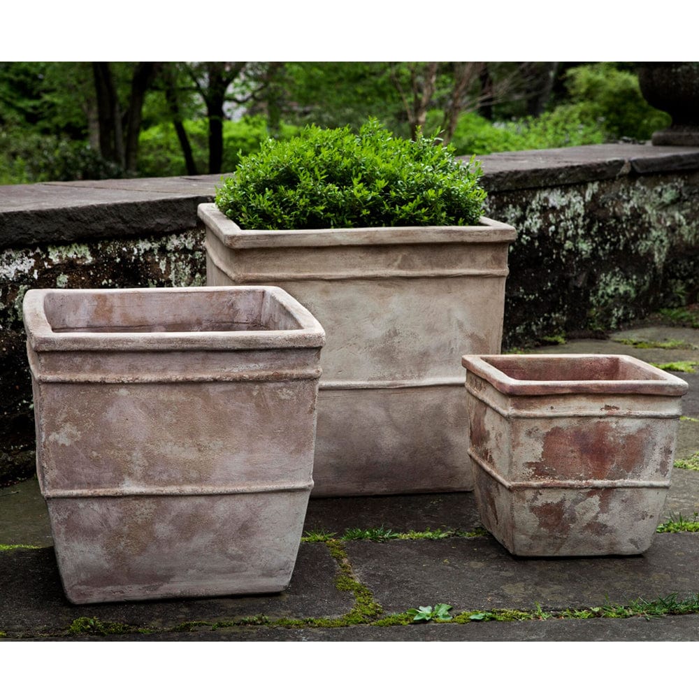 3 square plant pots Antico Square Planter Set of 3