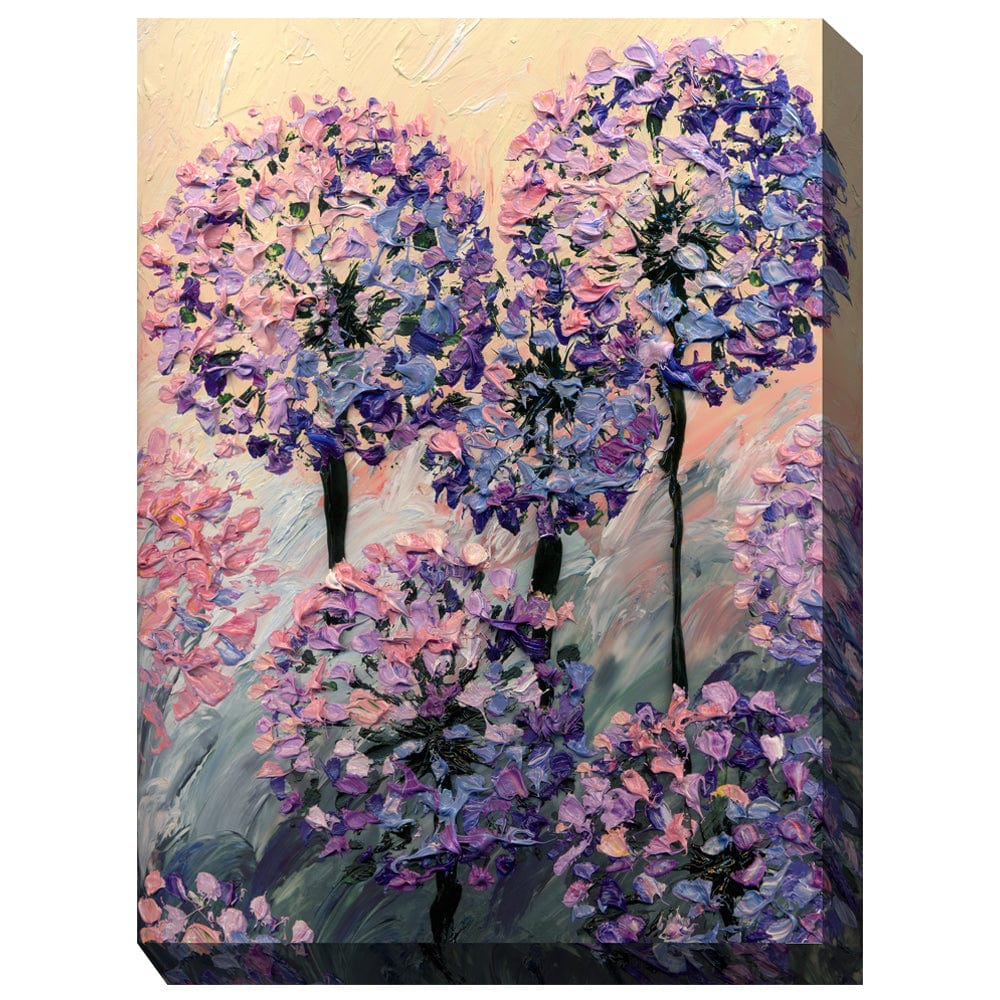 Artistic Allium Outdoor Canvas Art - Outdoor Art Pros