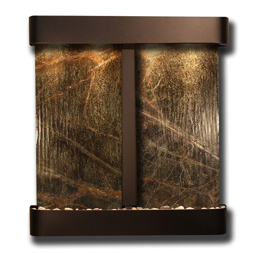 Aspen_Falls_Rainforest_Green_Marble_Blackened_Copper_Rounded_Corners - Outdoor Art Pros