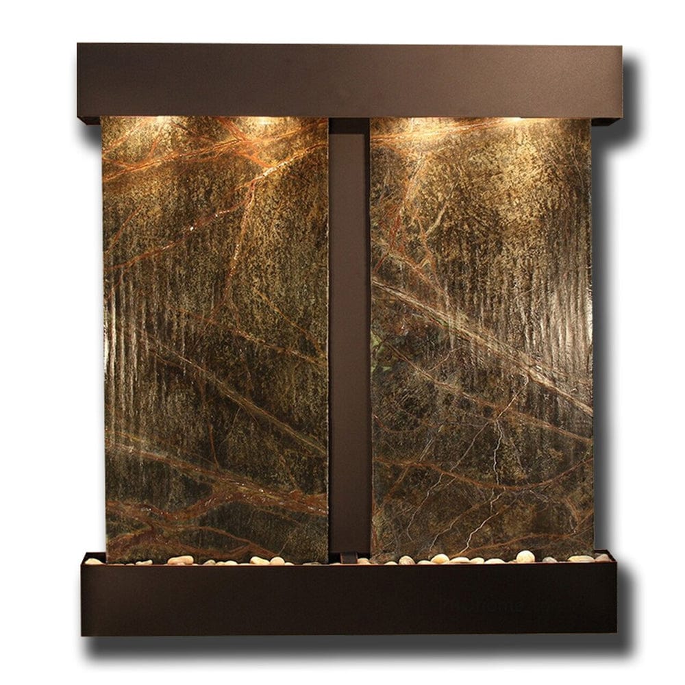 Aspen_Falls_Rainforest_Green_Marble_Blackened_Copper_Squared _Corners - Outdoor Art Pross