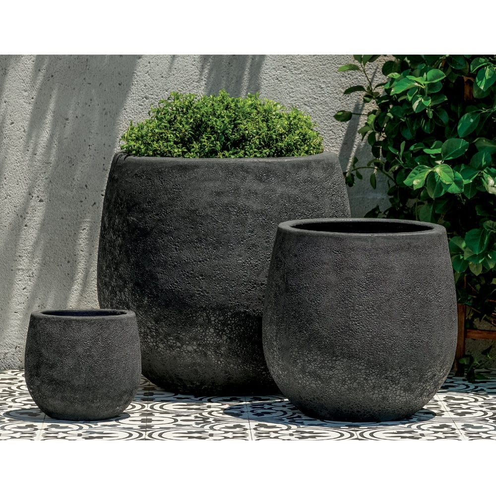 Baleares Planter Set of 3 in Volcanic Coral - Outdoor Art Pros