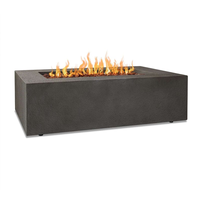 Baltic Rectangle Propane Fire Table - Glacier Gray Finish - Outdoor Art Pros