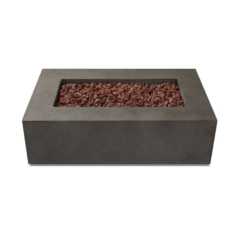 Baltic Rectangle Propane Fire Table - Glacier Gray Finish - Outdoor Art Pros