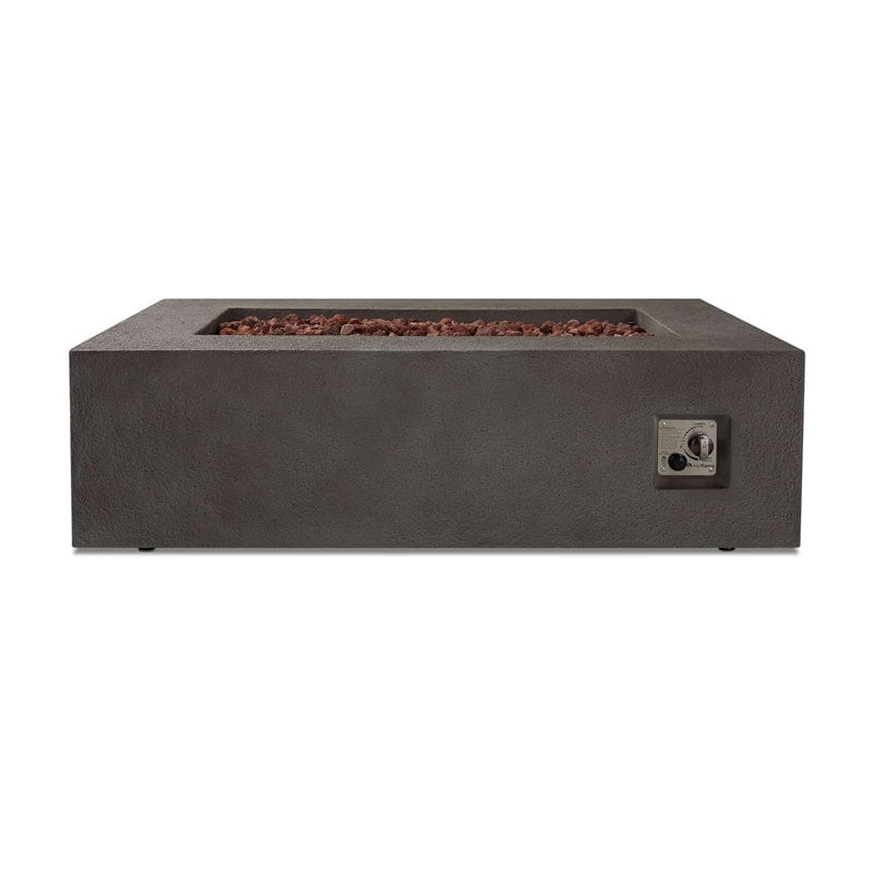Baltic Rectangle Natural Gas Table in Glacier Gray Finish - Outdoor Art Pros