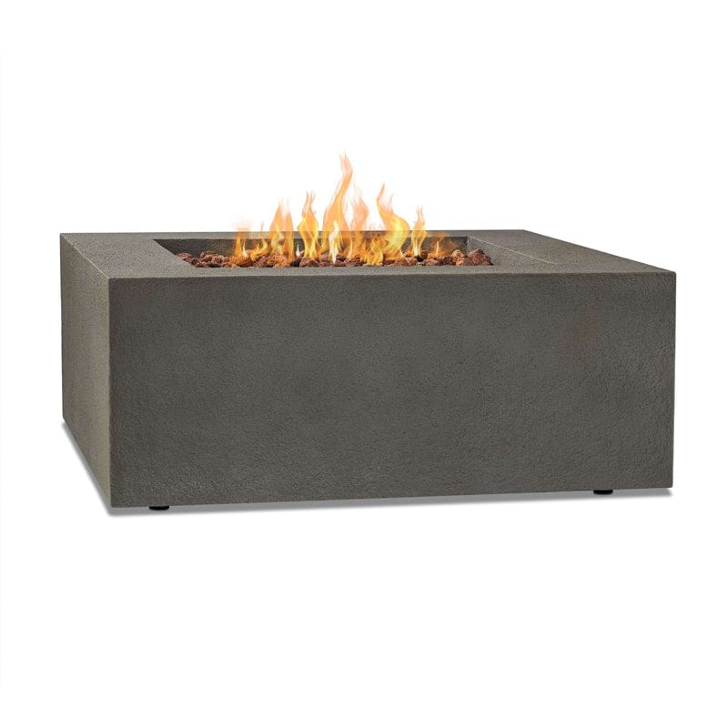 Baltic Square Natural Gas Fire Table - Glacier Gray Finish - Outdoor Art Pros