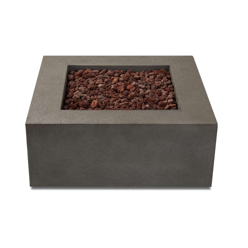 Baltic Square Natural Gas Fire Table - Glacier Gray Finish - Outdoor Art Pros