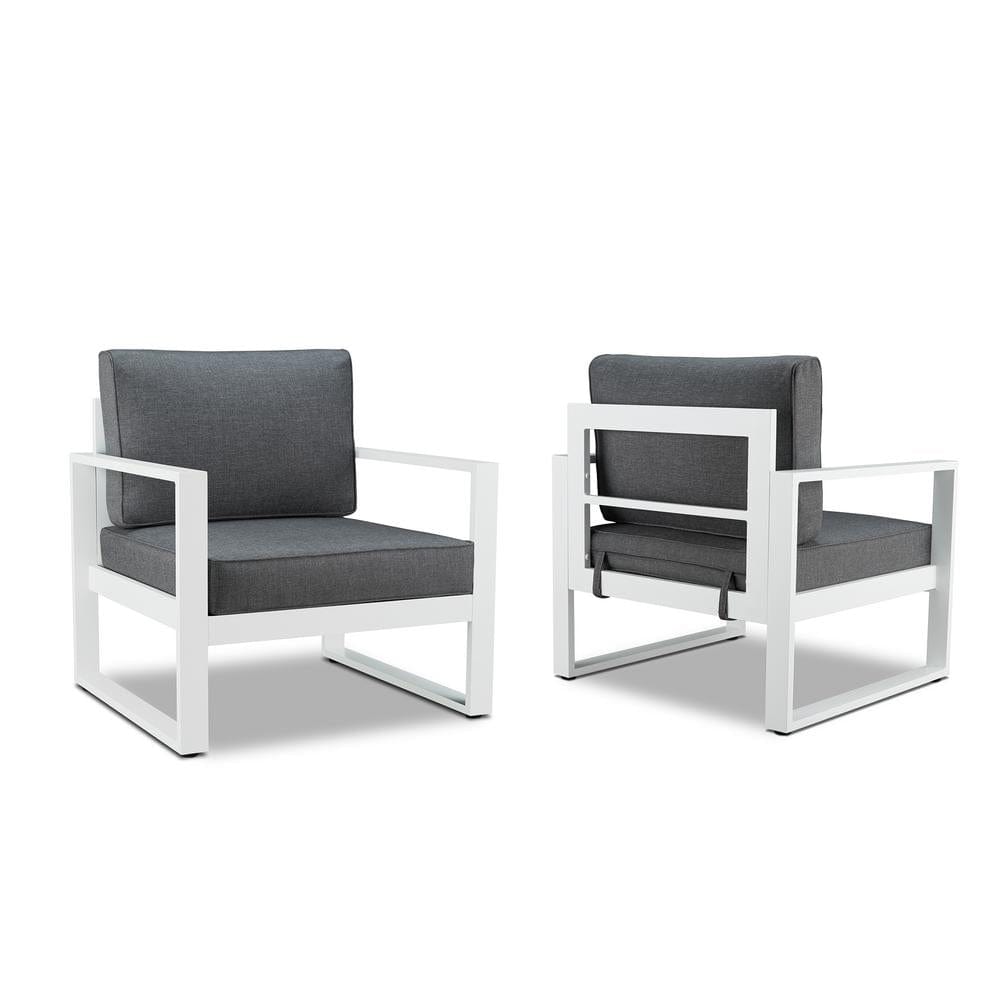 White aluminium outdoor hotsell chairs