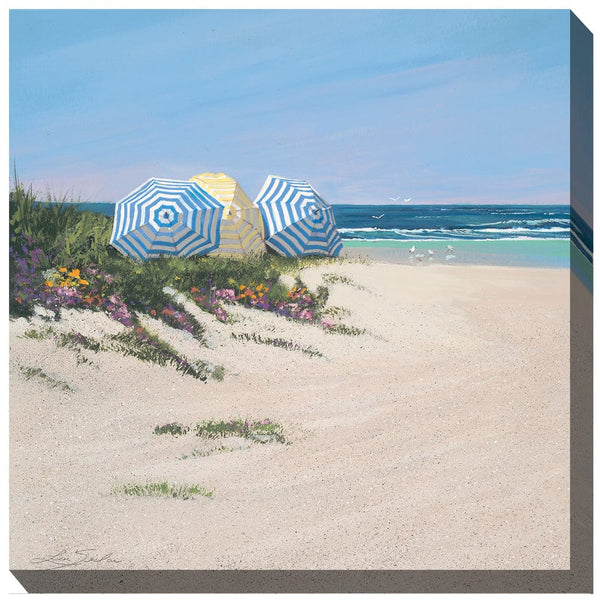 Beach Umbrellas Outdoor Canvas Art - Outdoor Art Pros