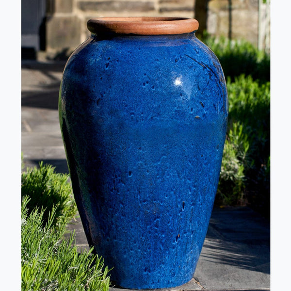Binjai Jar in Rustic Blue - Outdoor Art Pros