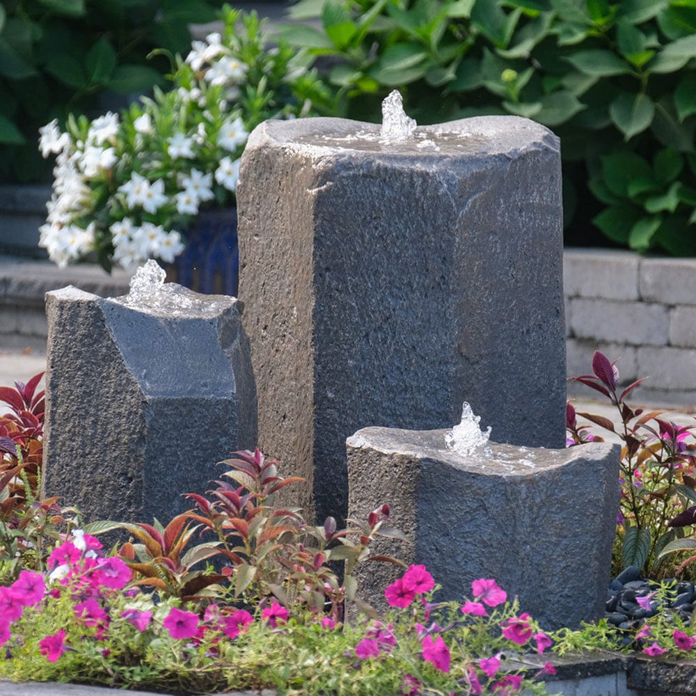Bird Bath Triple Stone Fountain - Outdoor Art Pros