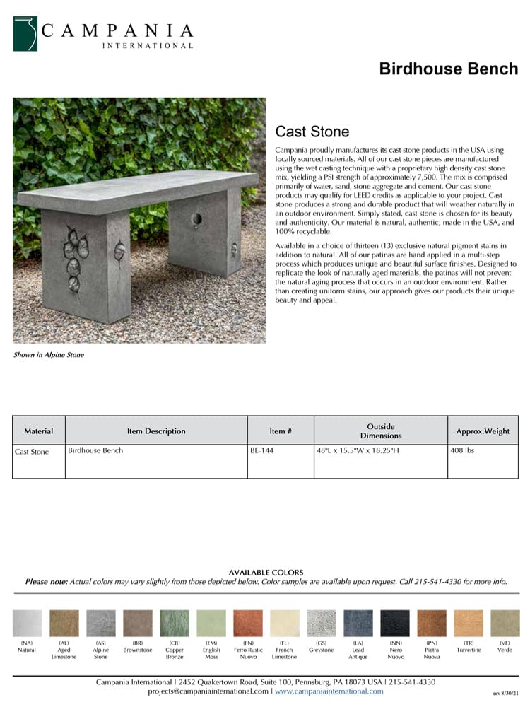 Birdhouse Bench - Outdoor Art Pros