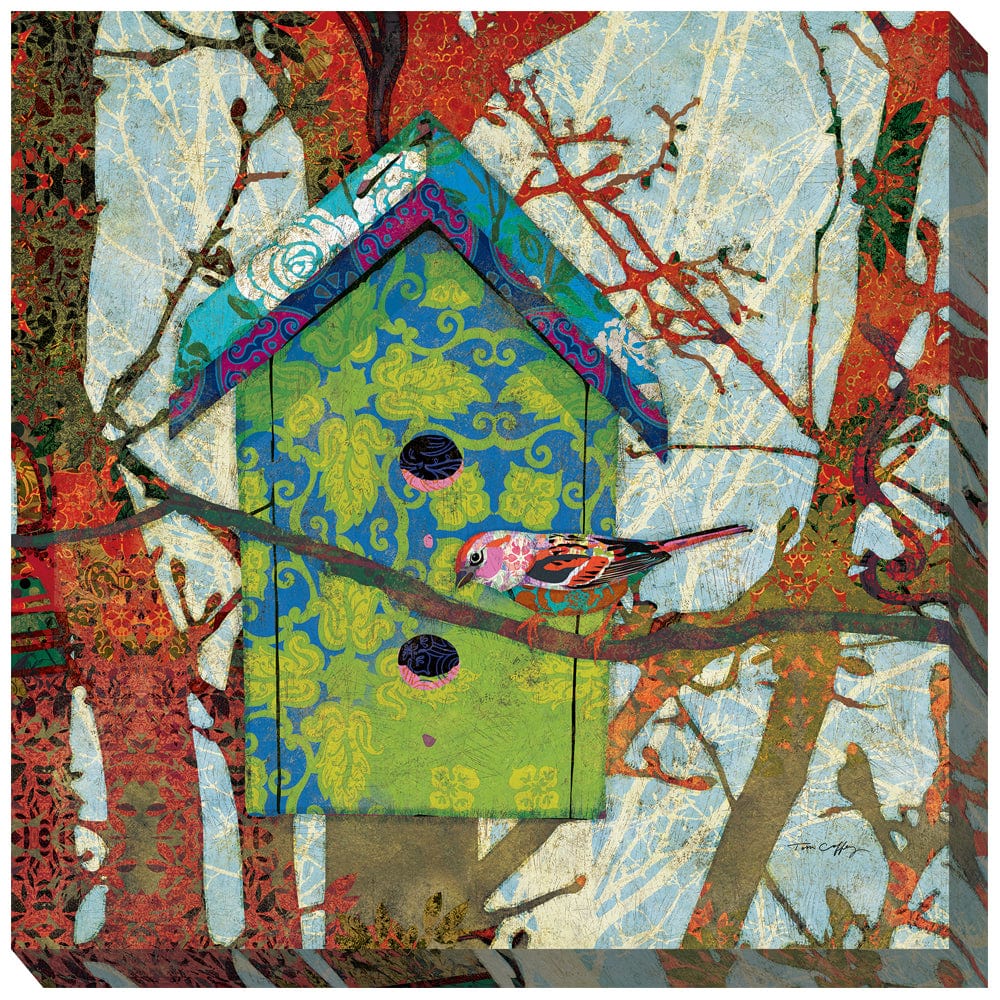 Birdie's Home Outdoor Canvas Art - Outdoor Art Pros