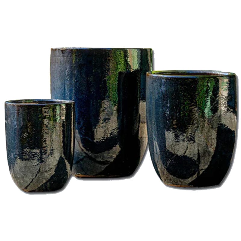 Brantome Planter - Set of 3 in Ink Finish - Outdoor Art Pros