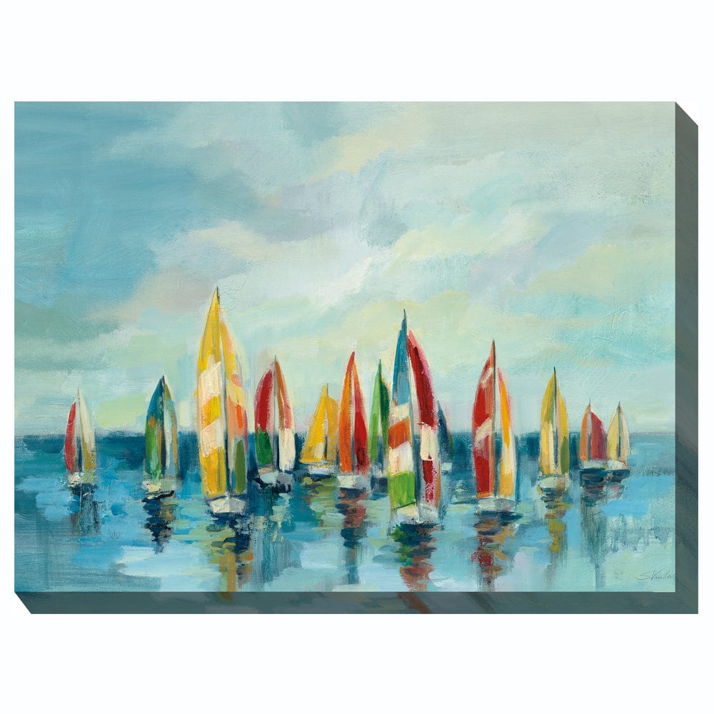 Bright Sails Outdoor Canvas Art - Outdoor Art Pros