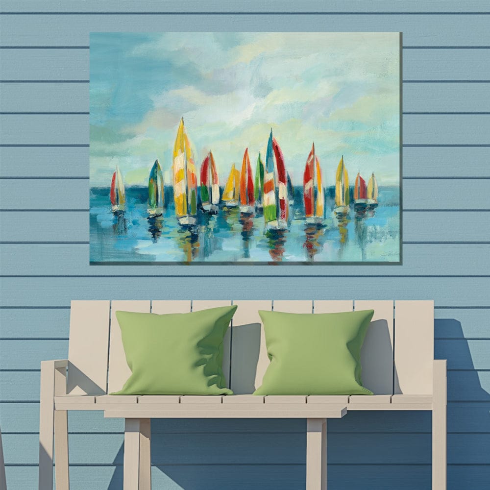 Bright Sails Outdoor Canvas Art - Outdoor Art Pros