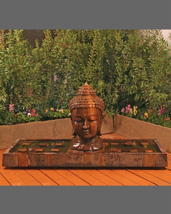 Buddha Head Outdoor Fountain - Large - Fountains - Outdoor Art Pros