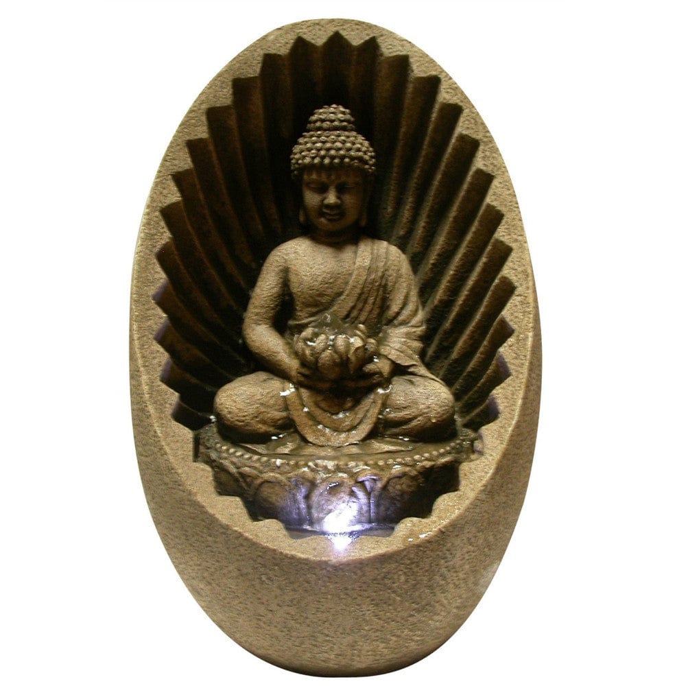 Buddha Tabletop Fountain With LED Light - Outdoor Art Pros