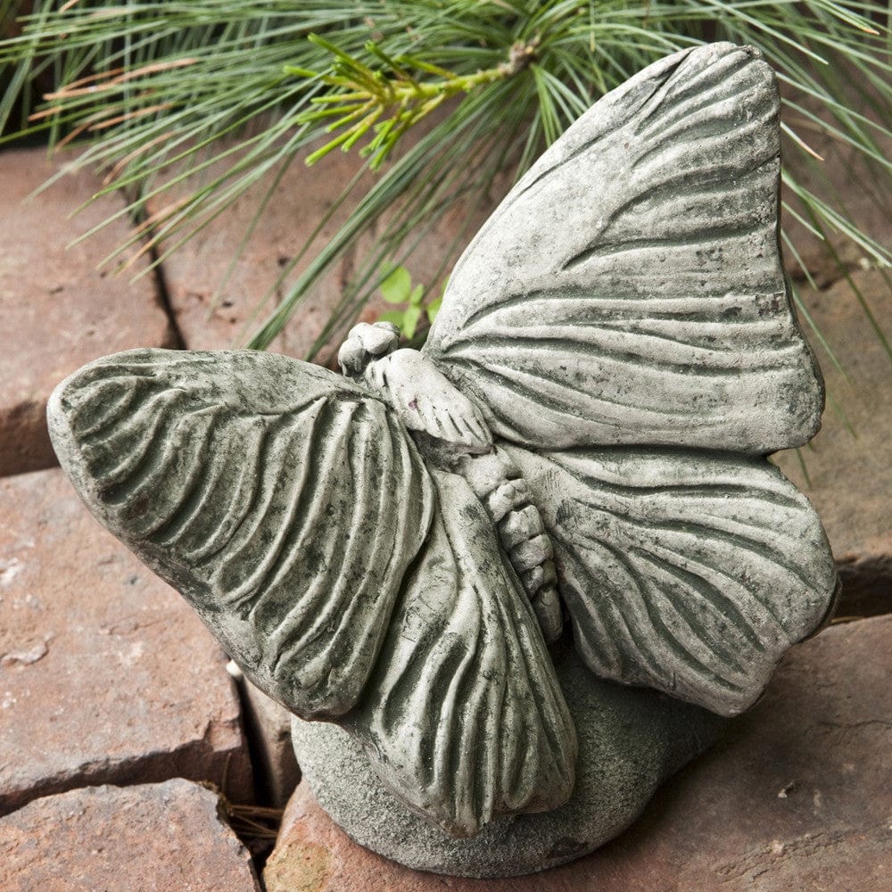 Butterfly Cast Stone Garden Statue - Outdoor Art Pros