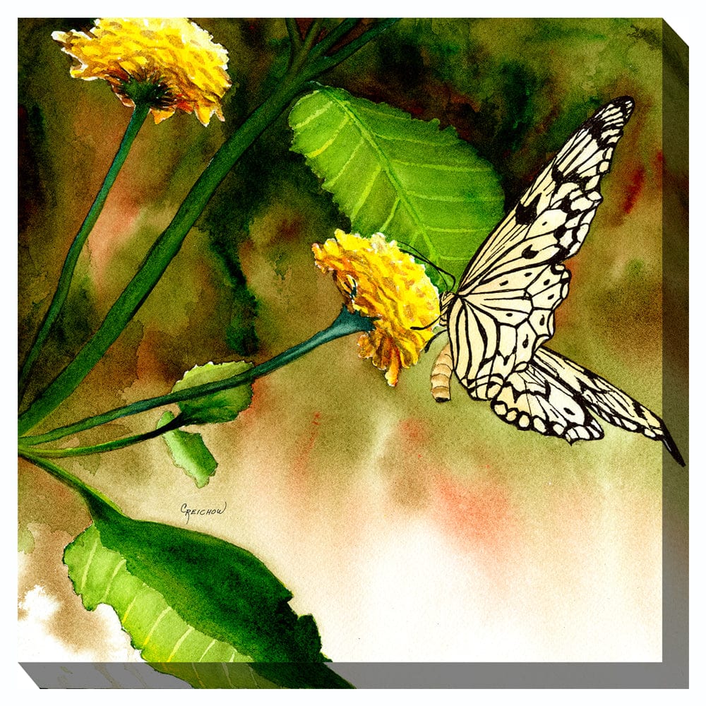 Butterfly Kiss Outdoor Canvas Art - Outdoor Art Pros