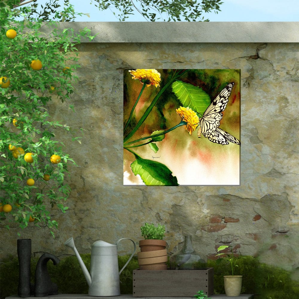 Butterfly Kiss Outdoor Canvas Art - Outdoor Art Pros
