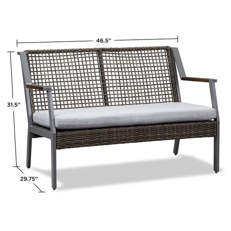 Calvin Love Seat Specifications - Outdoor Art Pros
