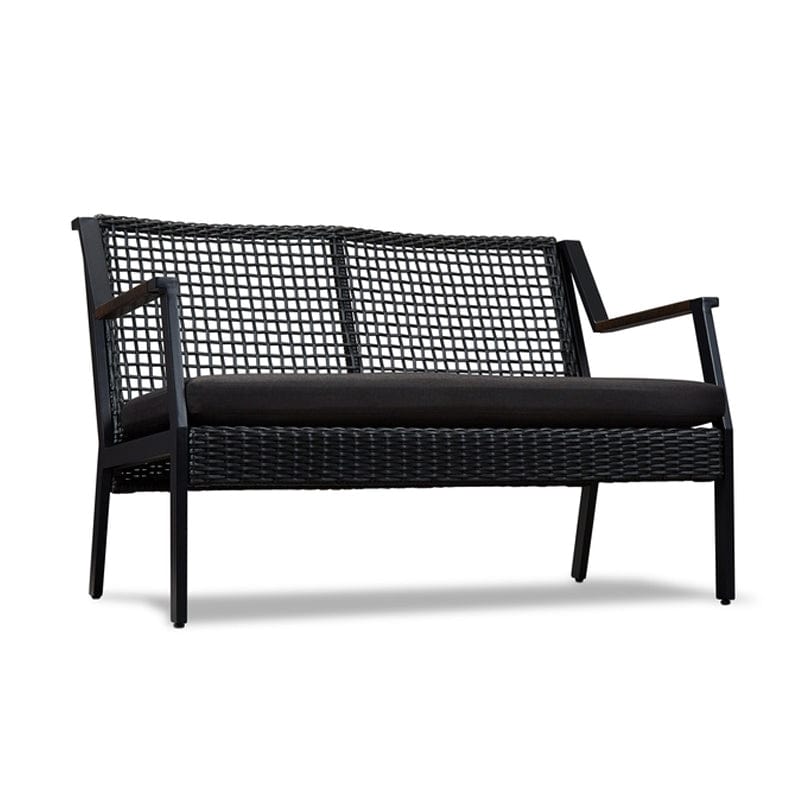 Calvin Love Seat in Black - Outdoor Art Pros