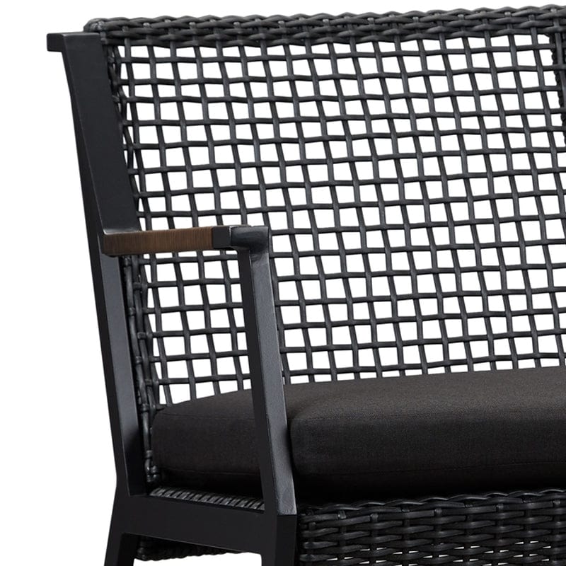 Calvin Two Seat Rocker in Black - Outdoor Art Pros