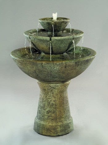 3-Tier Tall Color Bowl with Lips Fountain - Outdoor Art Pros