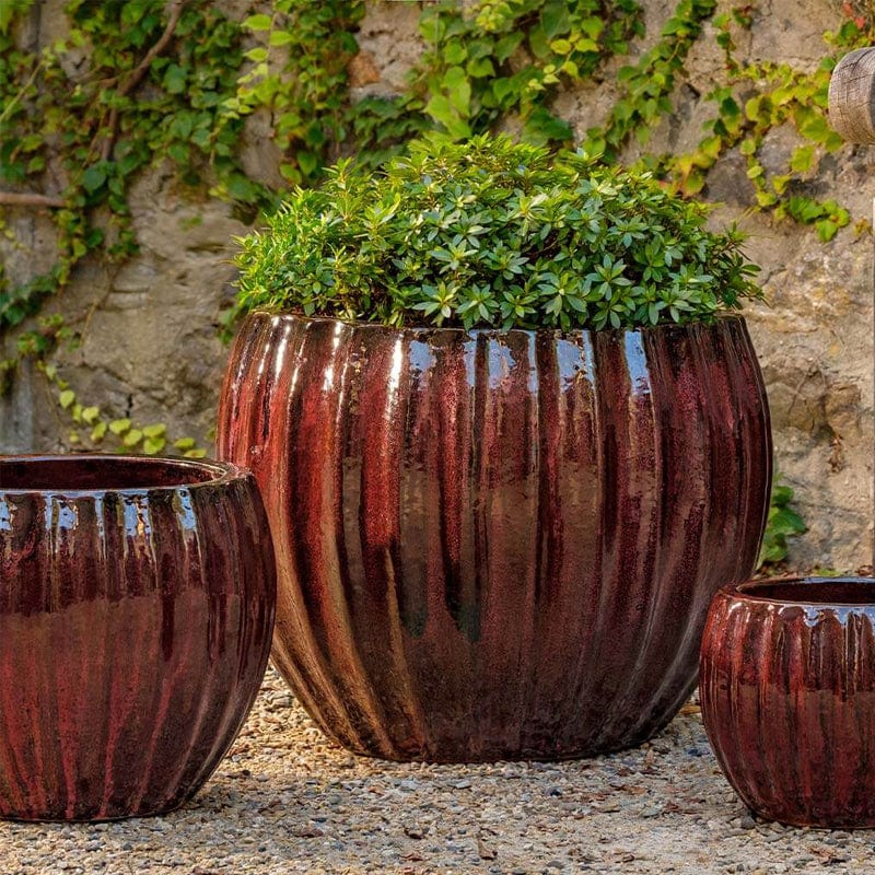 Cabernet Planter in Bordeaux - Set of 3 - Outdoor Art Pros