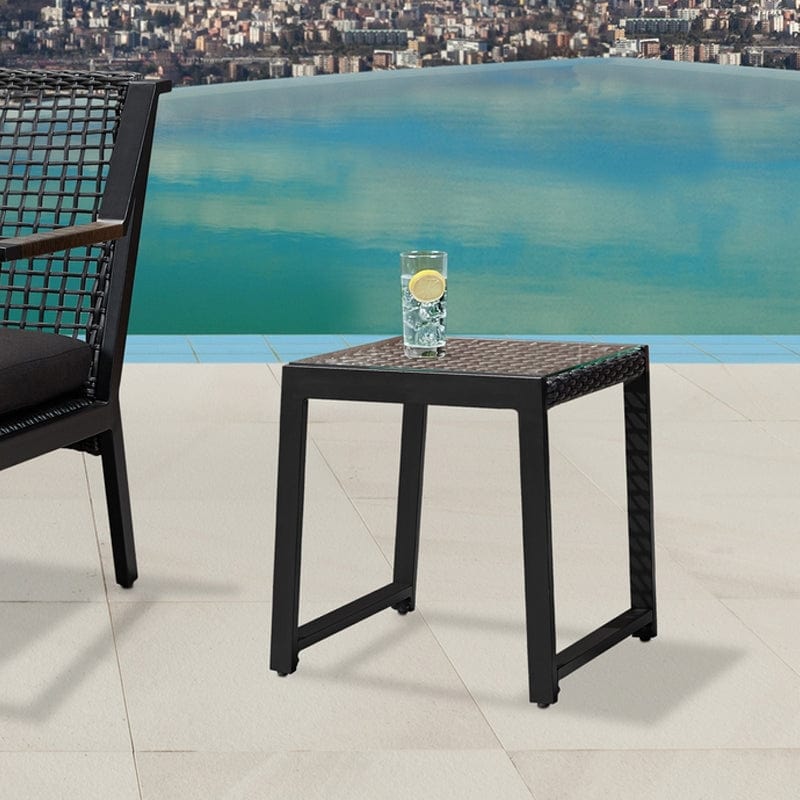 Calvin End Tables Set of 2 in Black - Outdoor Art Pros