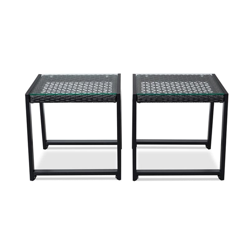 Calvin End Tables Set of 2 in Black - Outdoor Art Pros