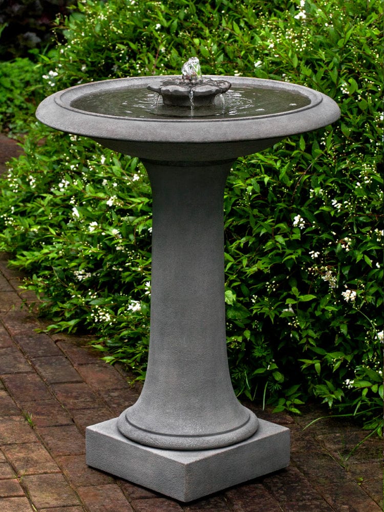 Camellia Birdbath Fountain - Outdoor Art Pros