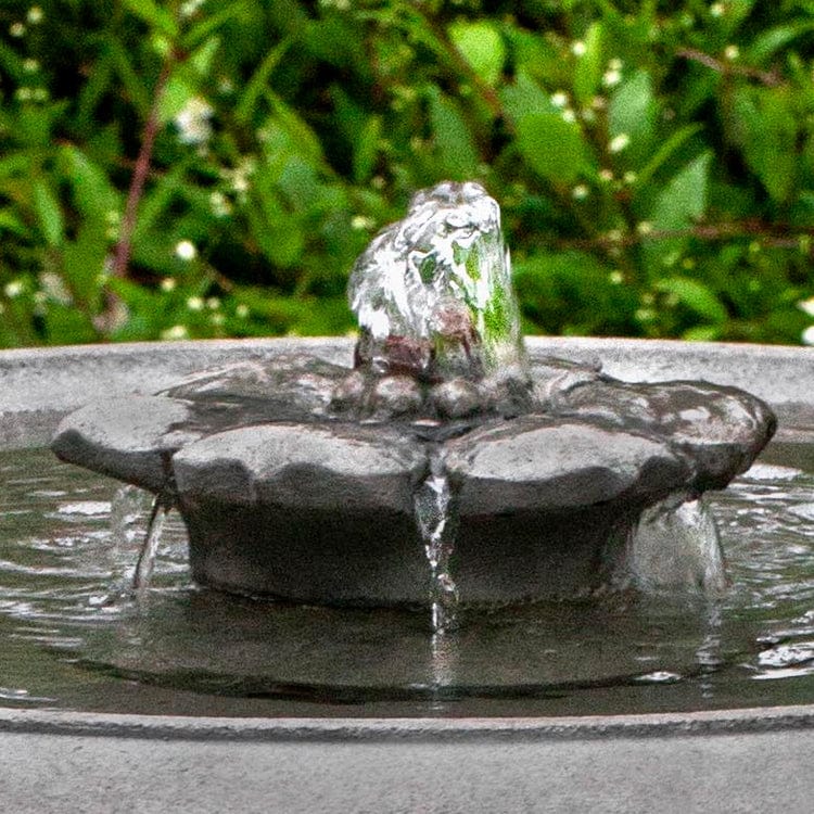 Camellia Birdbath Fountain - Outdoor Art Pros