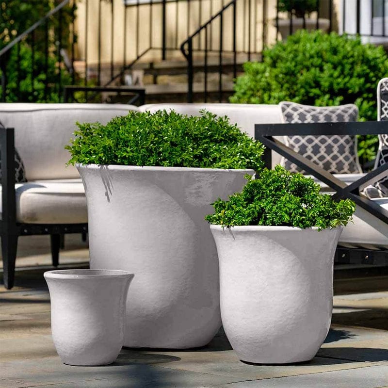 Campana Planter Set of 3 in Antique White - Outdoor Art Pros