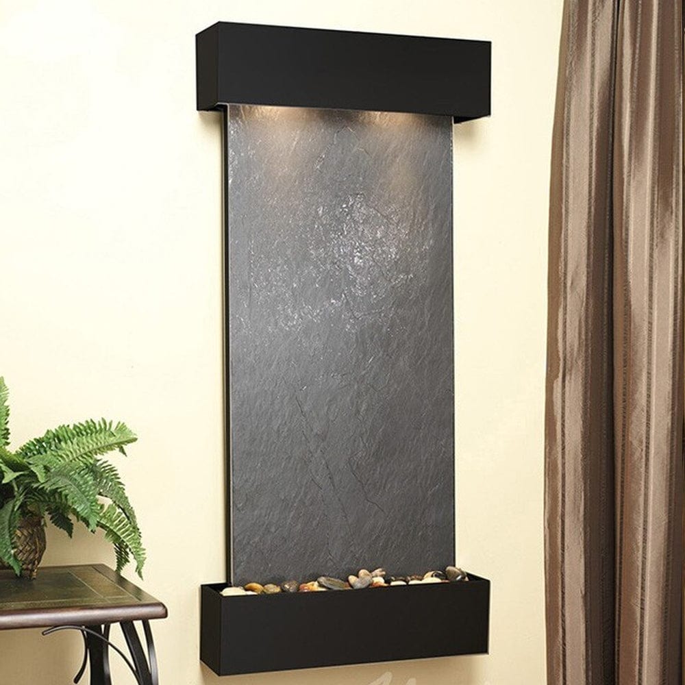 Cascade_Springs_Black_Featherstone_with_Blackened_Copper_Trim_and_Square_Corners - Outdoor Art Pros
