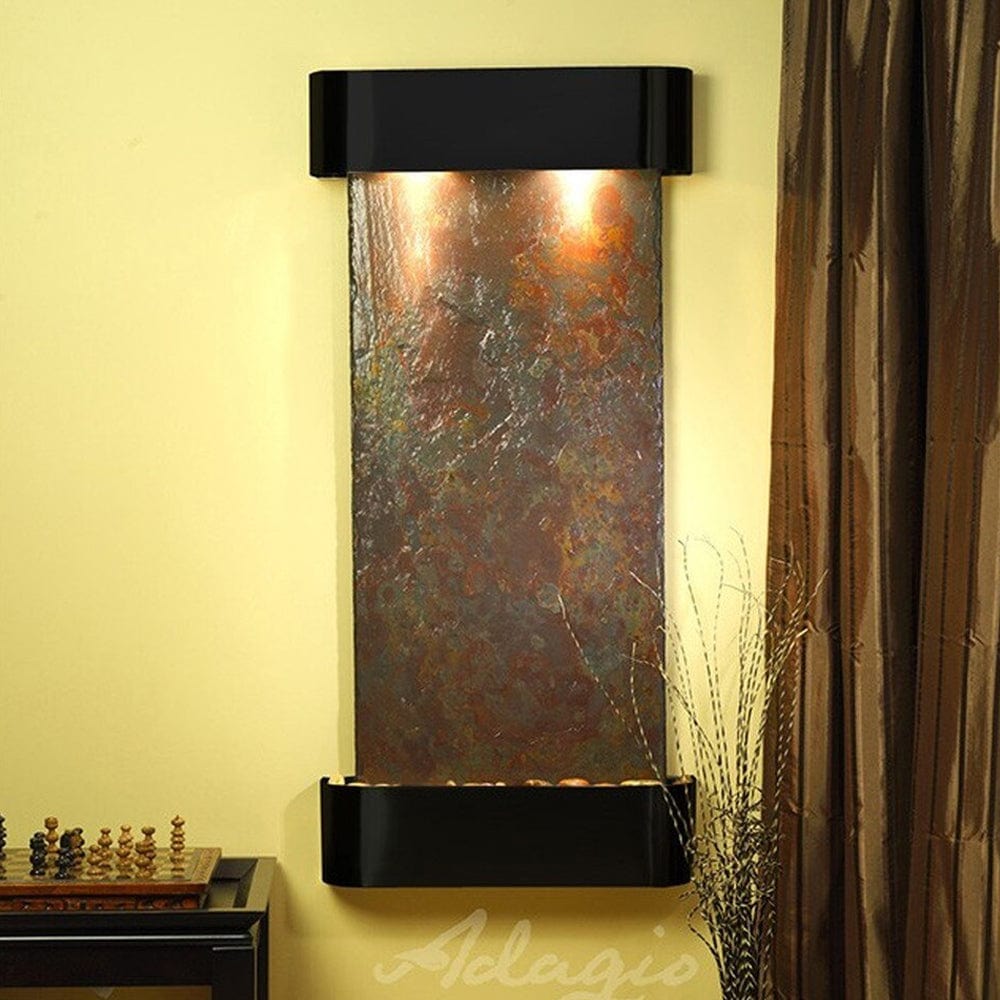Cascade_Springs_Rajah_Slate_with_Blackened_Copper_Trim_and_Round_Corners - Outdoor Art Pros
