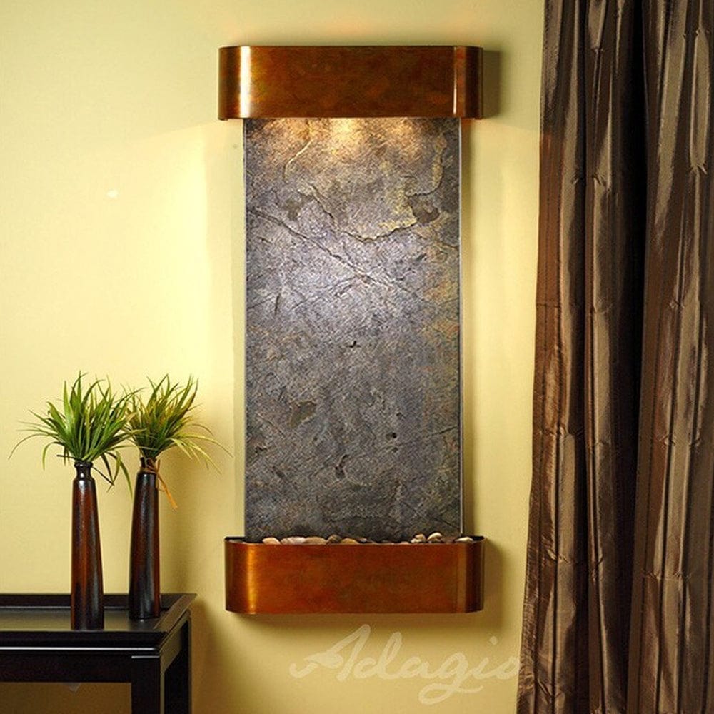 Cascade_Springs_Rustic_Copper_with_Rounded_Corners_and_Green_Feather_Stone_Slate - Outdoor Art Pros