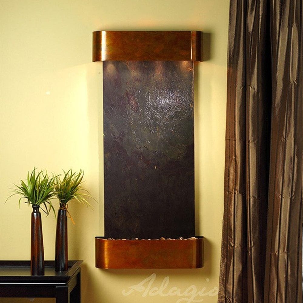 Cascade_Springs_Rustic_Copper_with_Rounded_Corners_and_Rajah_Feather_Stone_Slate - Outdoor Art Pros