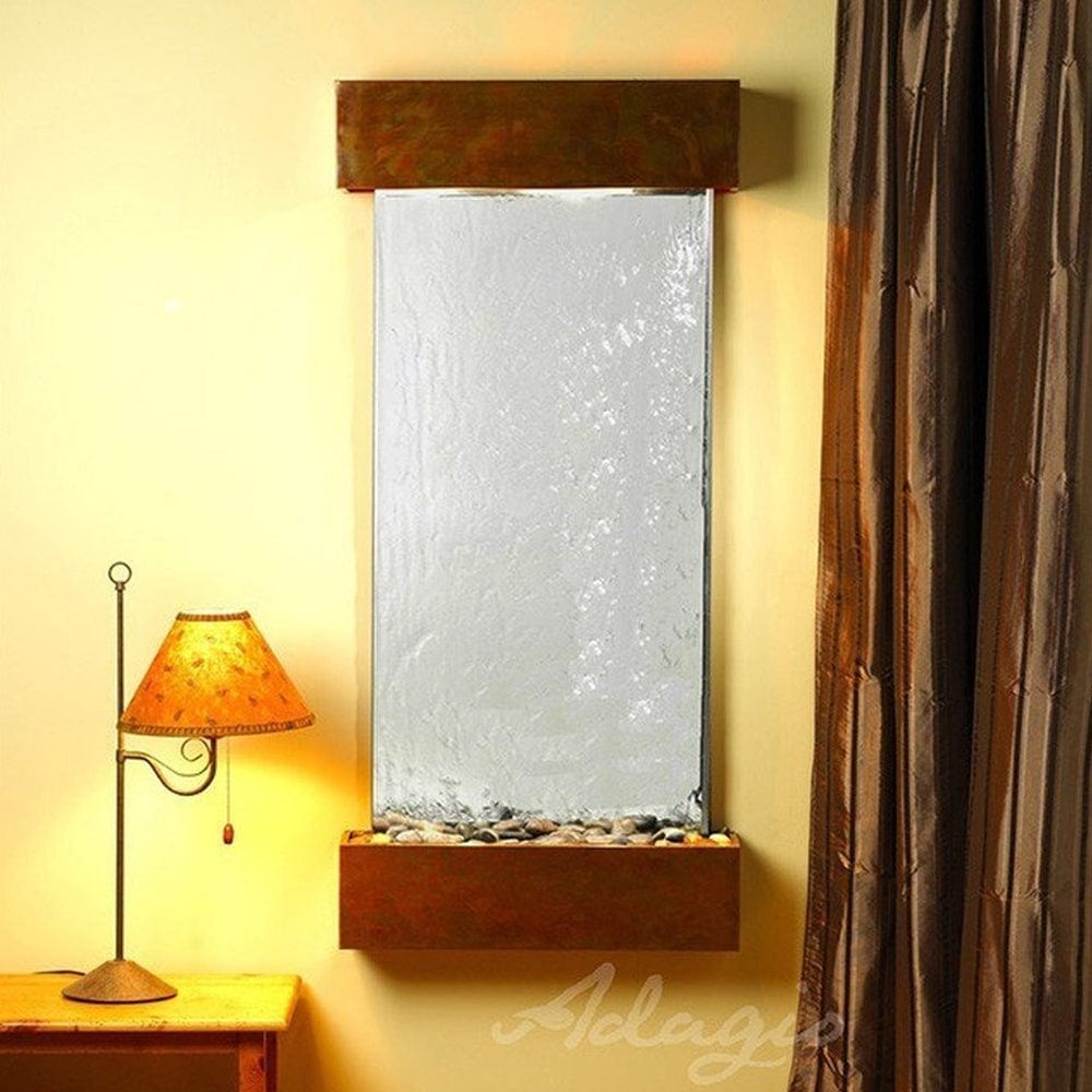 Cascade_Springs_Rustic_Copper_with_Squared_Corners_and_Clear_Mirror - Outdoor Art Pros