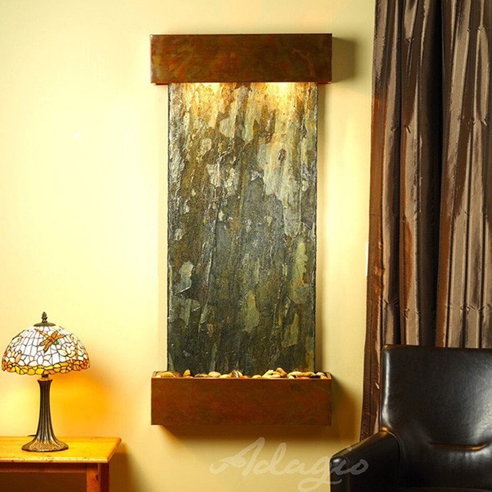 Cascade_Springs_Rustic_Copper_with_Squared_Corners_and_Green_Slate - Outdoor Art Pros