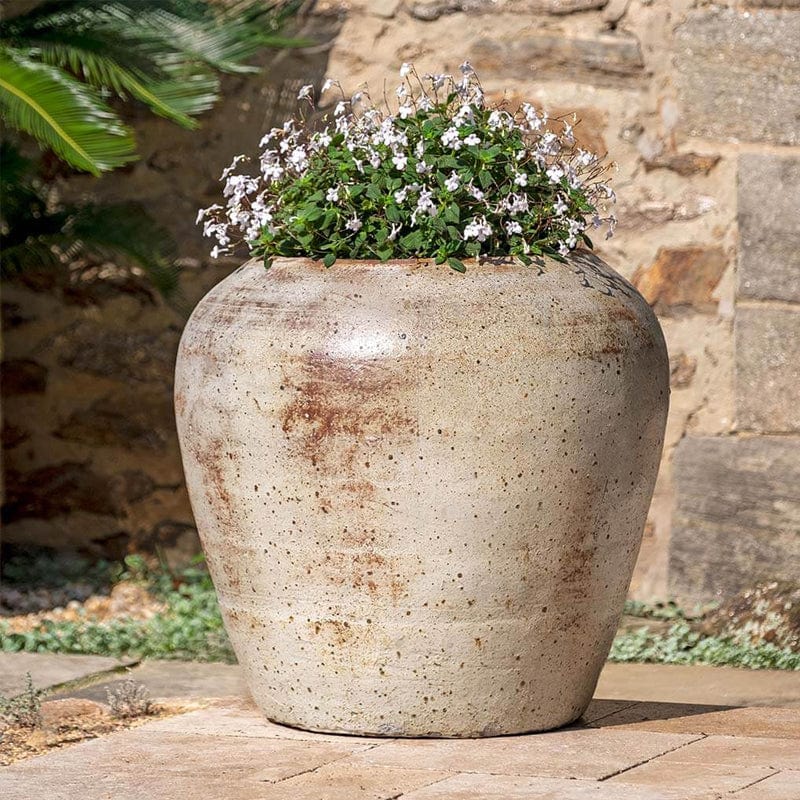 Cavaillon Jar in Crema Antico Finish - Outdoor Art Pros