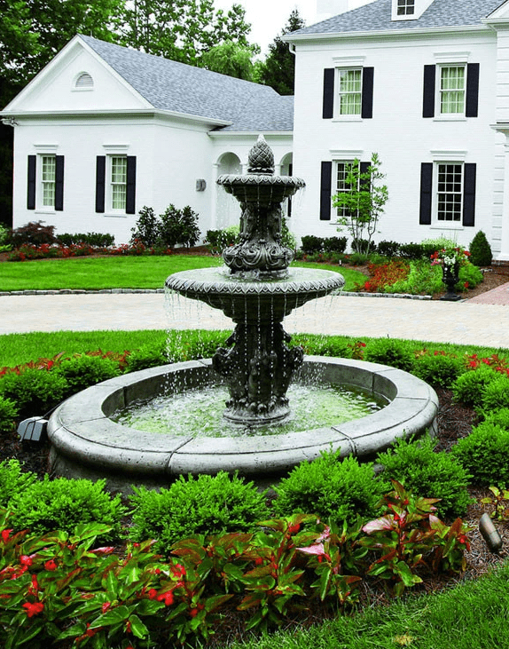 Cavalli Outdoor Fountain with Fiore Pond