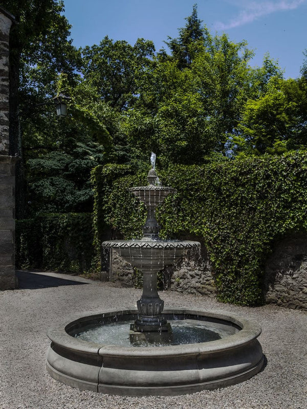 Charleston Outdoor Water Fountain in Basin - Outdoor Art Pros