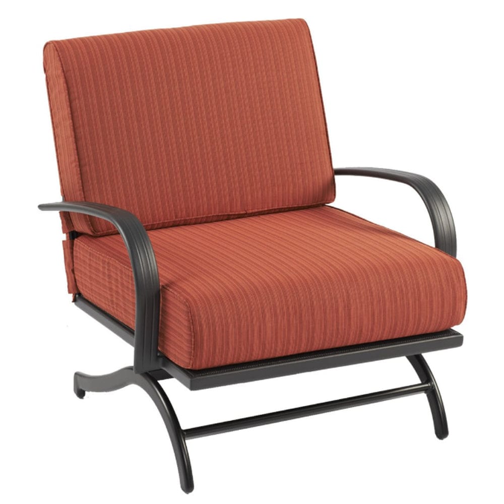 Chat Rocking Chairs with Papaya Cushions - Set of 2 - Outdoor Art Pros