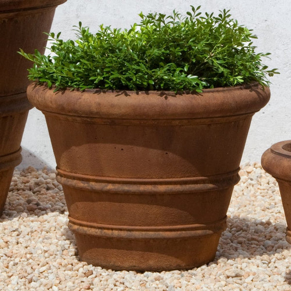 Classic Rolled Rim 14.75" Garden Planter - Planters - Outdoor Art Pros