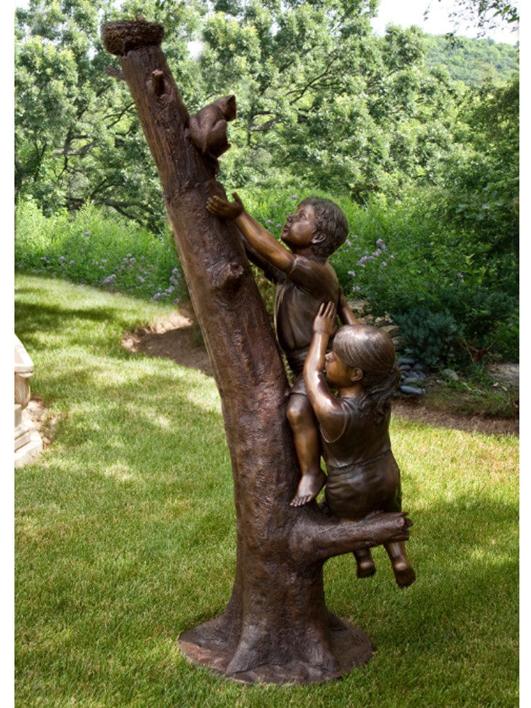 Climbing To The Rescue Brass Baron Sculpture - Brass Baron