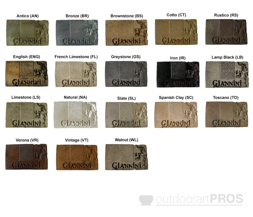 Giannini Color Chart - Outdoor Art Pros