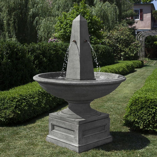 Condotti Obelisk Outdoor Fountain - Outdoor Art Pros